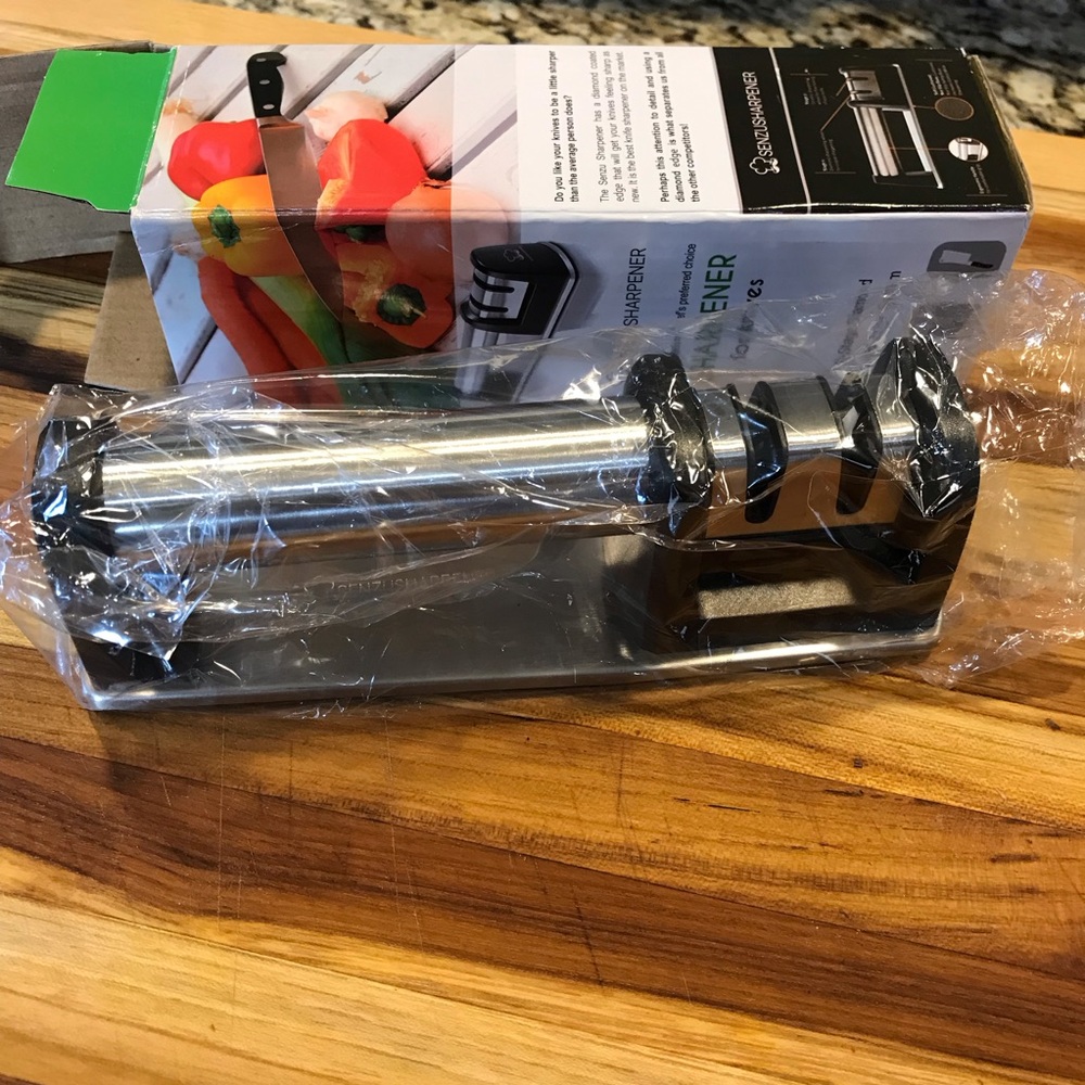 SENZU Sharpener for Knives 2-Stage Diamond Coated Edge System NEW in Box